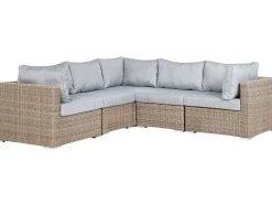 Conjunto De Jardim Modular 6 Pessoas Em Rattan Castanho Claro A Direita Contare