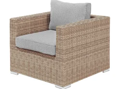 Conjunto De Jardim Modular 6 Pessoas Em Rattan Castanho Claro A Direita Contare