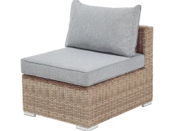 Conjunto De Jardim Modular 6 Pessoas Em Rattan Castanho Claro A Direita Contare