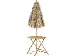 Conjunto De Mesa Em Bambu Com Guarda-Sol Molise