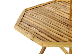 Conjunto De Mesa Em Bambu Com Guarda-Sol Molise