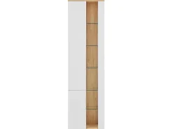 Conjunto De Móveis Com Lavatorio E Espelho Led Em Castanho E Branco Figueres