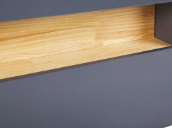 Conjunto De Móveis Com Lavatorio E Espelho Led Em Castanho E Cinzento Figueres