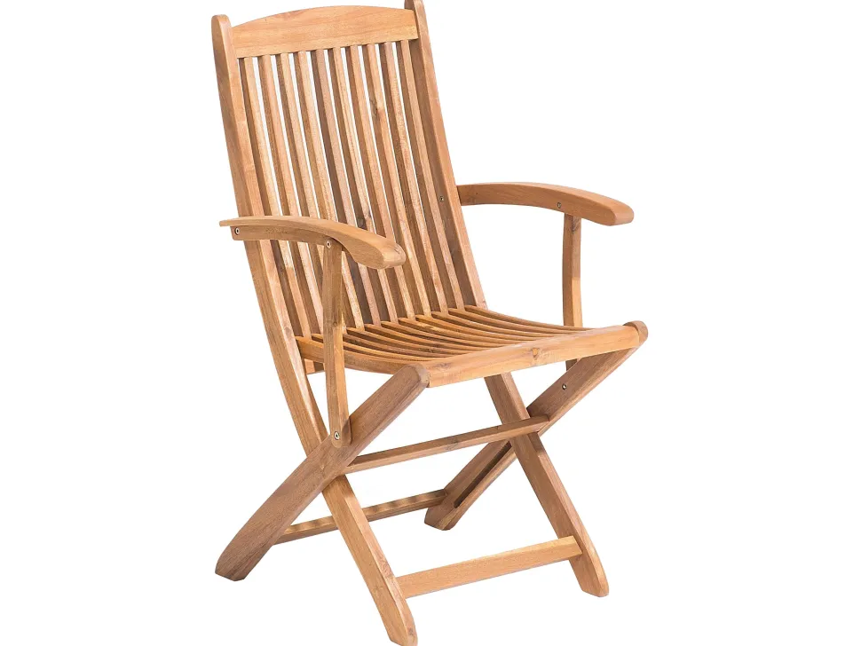 Conjunto De Refeicao De Jardim 6 Lugares Em Madeira De Acacia E Guarda-Sol Maui