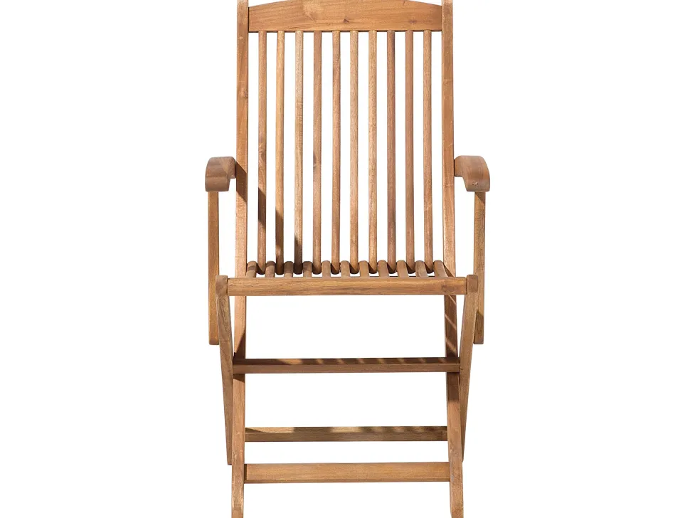 Conjunto De Refeicao De Jardim 6 Lugares Em Madeira De Acacia E Guarda-Sol Maui