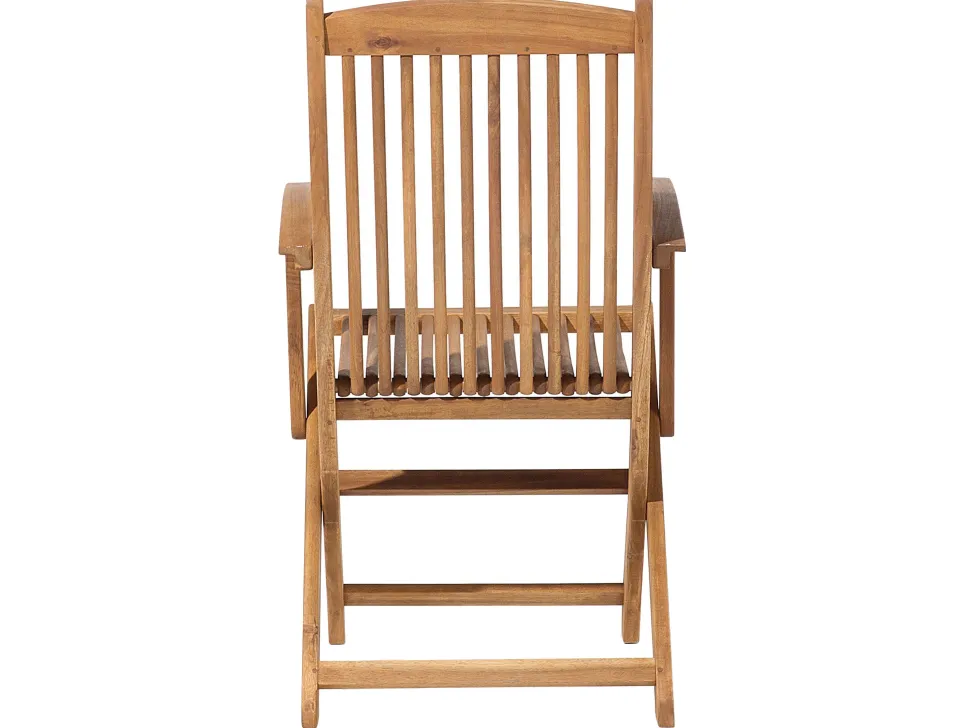 Conjunto De Refeicao De Jardim 6 Lugares Em Madeira De Acacia E Guarda-Sol Maui