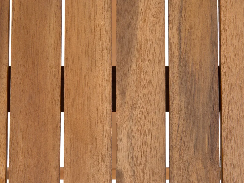 Conjunto De Refeicao De Jardim 6 Lugares Em Madeira De Acacia E Guarda-Sol Maui