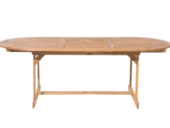 Conjunto De Refeicao De Jardim 6 Lugares Em Madeira De Acacia E Guarda-Sol Maui