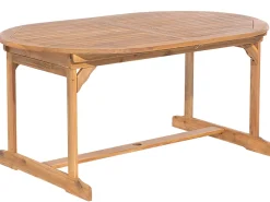 Conjunto De Refeicao De Jardim 6 Lugares Em Madeira De Acacia E Guarda-Sol Maui