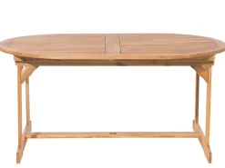 Conjunto De Refeicao De Jardim 6 Lugares Em Madeira De Acacia E Guarda-Sol Maui