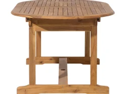 Conjunto De Refeicao De Jardim 6 Lugares Em Madeira De Acacia E Guarda-Sol Maui