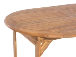 Conjunto De Refeicao De Jardim 6 Lugares Em Madeira De Acacia E Guarda-Sol Maui