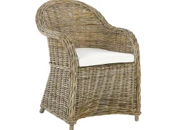 Conjunto De Refeicao De Jardim Para 6 Em Rattan Natural Susua/Olbia