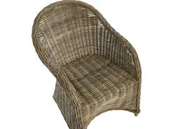 Conjunto De Refeicao De Jardim Para 6 Em Rattan Natural Susua/Olbia