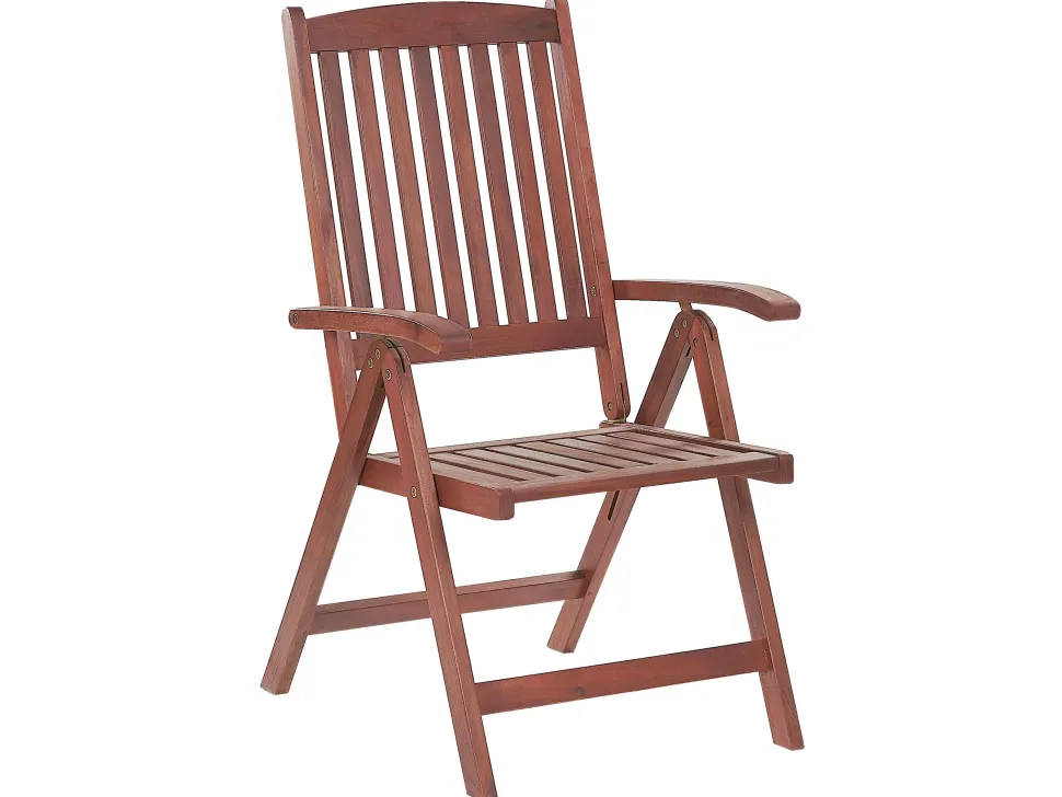 Conjunto De Refeicao De Jardim 6 Lugares Em Madeira Acacia E Guarda-Sol Toscana