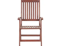 Conjunto De Refeicao De Jardim 6 Lugares Em Madeira Acacia E Guarda-Sol Toscana