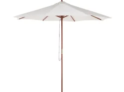 Conjunto De Refeicao De Jardim 6 Lugares Em Madeira Acacia E Guarda-Sol Toscana