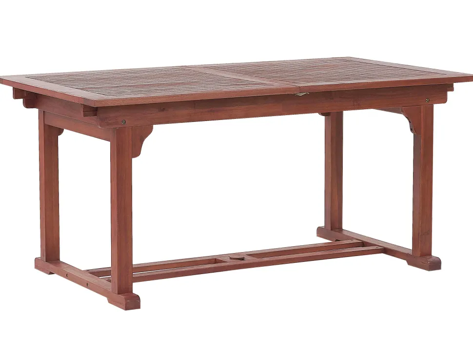 Conjunto De Refeicao De Jardim 6 Lugares Em Madeira Acacia E Guarda-Sol Toscana