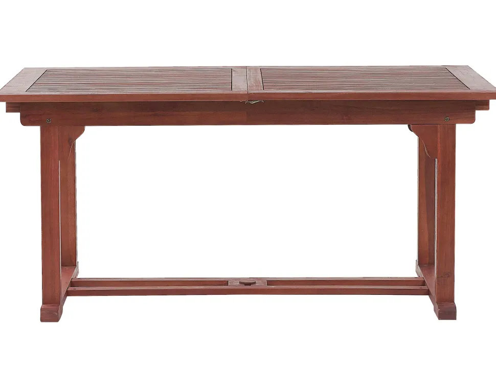 Conjunto De Refeicao De Jardim 6 Lugares Em Madeira Acacia E Guarda-Sol Toscana