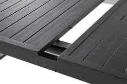 Conjunto De Refeicao De Jardim 8 Lugares Em Aluminio Preto E Almofadas Cinzentas Valcanetto/Taviano