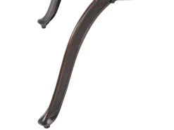 Conjunto De Refeicao De Jardim 4 Lugares Em Metal Castanho E Guarda-Sol Salento