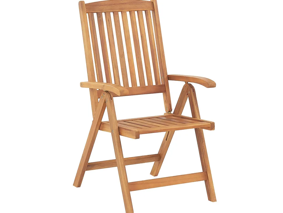 Conjunto De Refeicao De Jardim 6 Lugares Em Madeira De Acacia E Guarda-Sol Java