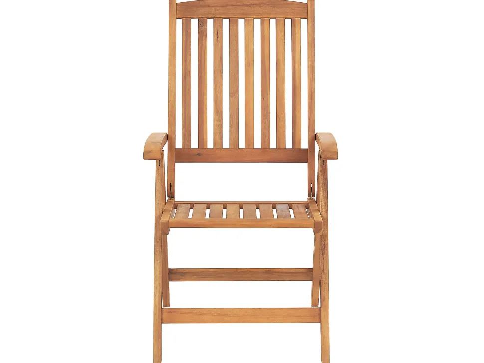 Conjunto De Refeicao De Jardim 6 Lugares Em Madeira De Acacia E Guarda-Sol Java