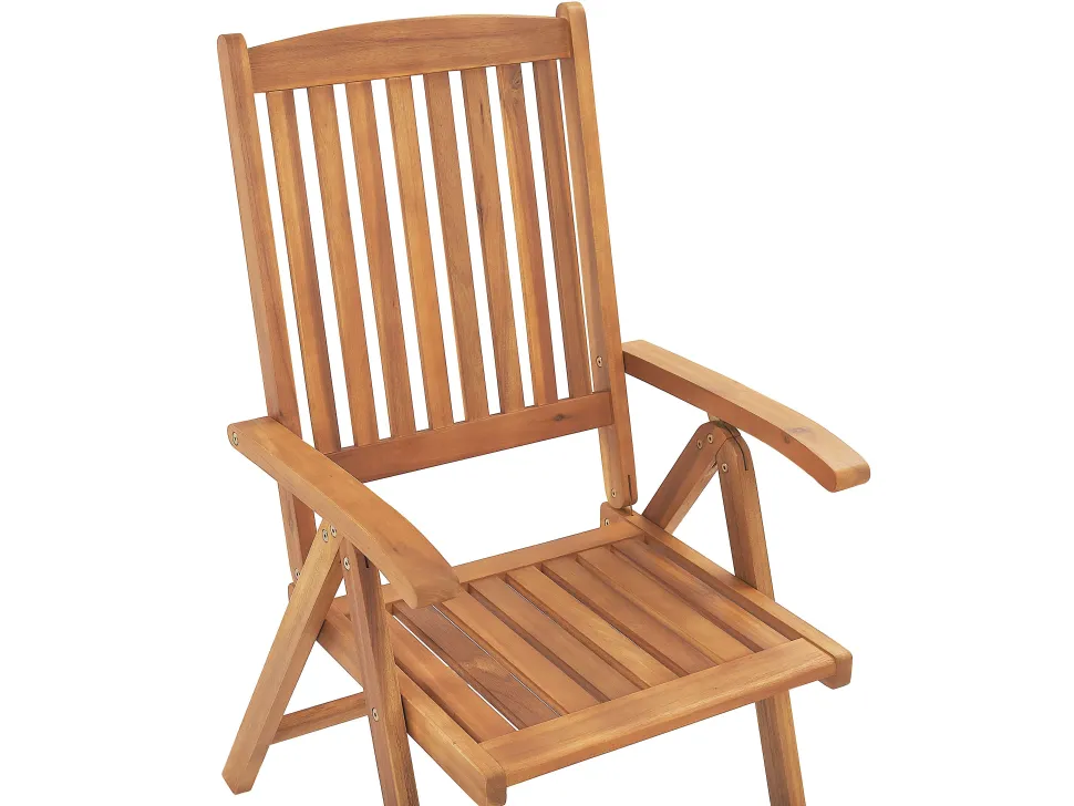 Conjunto De Refeicao De Jardim 6 Lugares Em Madeira De Acacia E Guarda-Sol Java