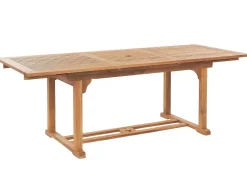 Conjunto De Refeicao De Jardim 6 Lugares Em Madeira De Acacia E Guarda-Sol Java