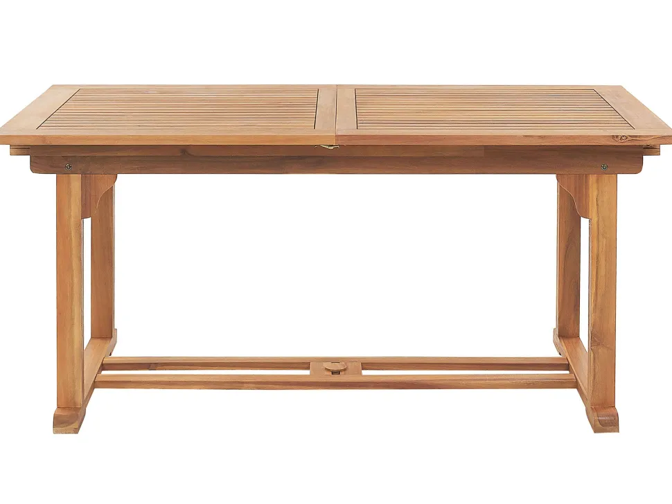 Conjunto De Refeicao De Jardim 6 Lugares Em Madeira De Acacia E Guarda-Sol Java