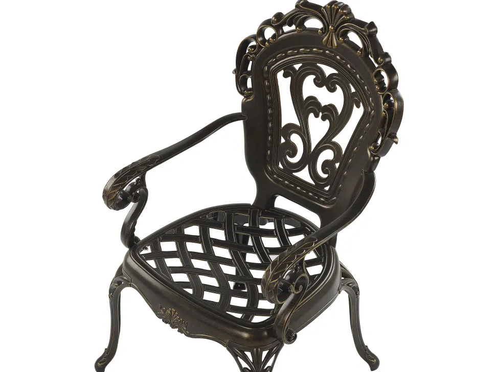 Conjunto De Refeicao De Jardim 4 Lugares Em Metal Castanho E Guarda-Sol Sapri