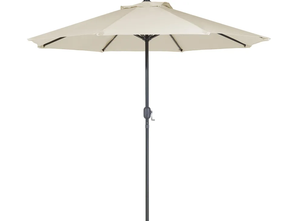 Conjunto De Refeicao De Jardim 4 Lugares Em Metal Castanho E Guarda-Sol Sapri