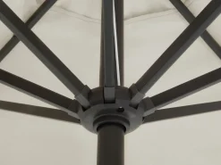 Conjunto De Refeicao De Jardim 4 Lugares Em Metal Castanho E Guarda-Sol Sapri