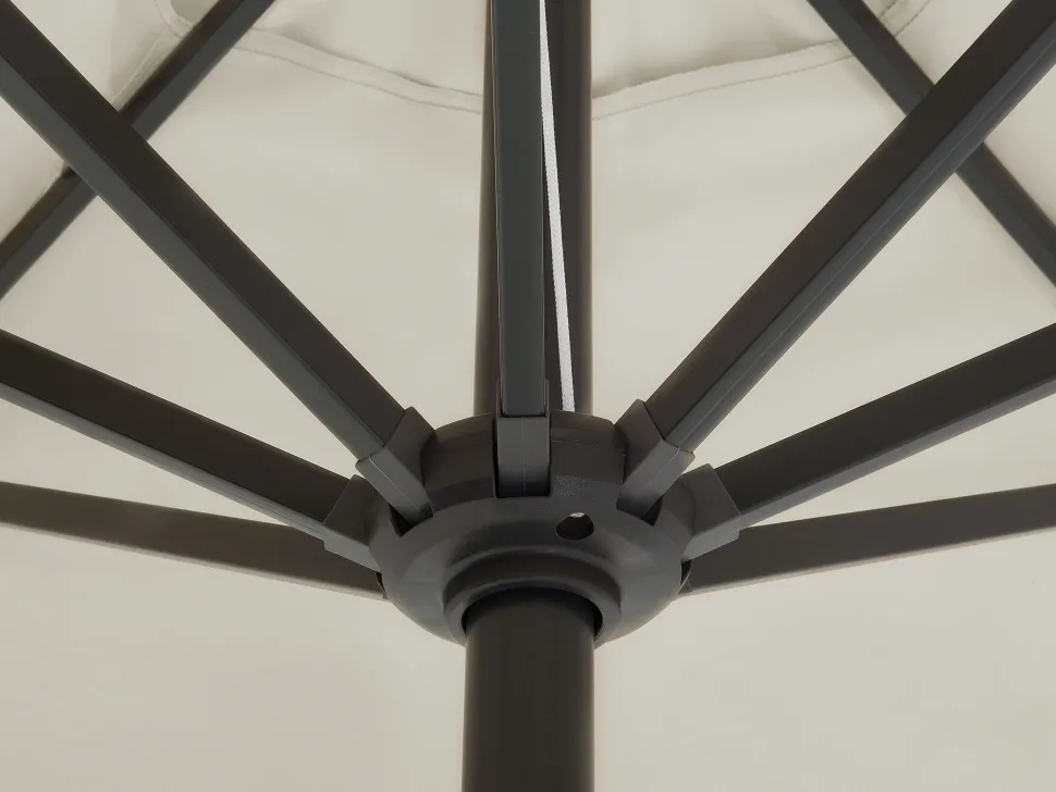 Conjunto De Refeicao De Jardim 4 Lugares Em Metal Castanho E Guarda-Sol Sapri