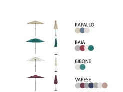 Conjunto De Refeicao De Jardim 4 Lugares Em Metal Castanho E Guarda-Sol Sapri