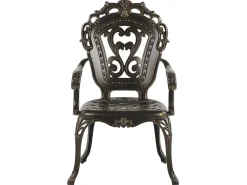 Conjunto De Refeicao De Jardim 4 Lugares Em Metal Castanho E Guarda-Sol Sapri