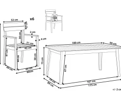 Conjunto De Refeicao Para 6 Em Madeira De Acacia Clara Fornelli