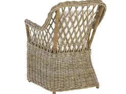 Conjunto De Refeicoes De Jardim De 6 Lugares Em Rattan Cor Natural Maros/Olbia
