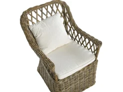 Conjunto De Refeicoes De Jardim De 6 Lugares Em Rattan Cor Natural Maros/Olbia