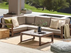Conjunto Jardim 4 Lugares Madeira Acacia Certificada Escura A Direita Timor Ii