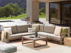 Conjunto Jardim 5 Lugares Madeira De Acacia Certificada Escura Timor Ii