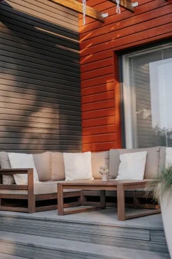 Conjunto Jardim 5 Lugares Madeira De Acacia Certificada Escura Timor Ii