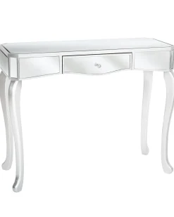 Consola Com 1 Gaveta Em Efeito Espelhado Prateado Carcassonne