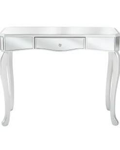 Consola Com 1 Gaveta Em Efeito Espelhado Prateado Carcassonne