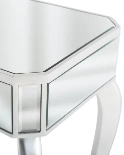 Consola Com 1 Gaveta Em Efeito Espelhado Prateado Carcassonne