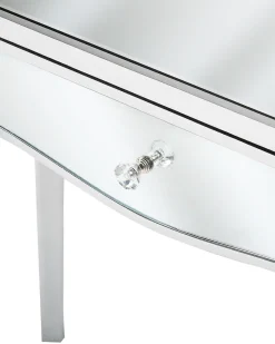 Consola Com 1 Gaveta Em Efeito Espelhado Prateado Carcassonne