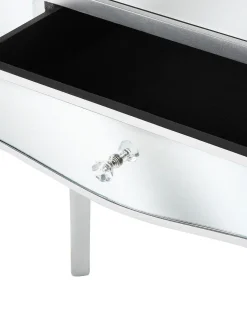 Consola Com 1 Gaveta Em Efeito Espelhado Prateado Carcassonne