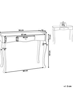 Consola Com 1 Gaveta Em Efeito Espelhado Prateado Carcassonne
