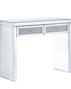 Consola Com 2 Gavetas Em Efeito Espelhado Prateado Tilly