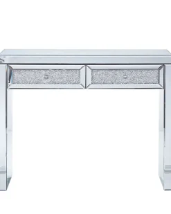 Consola Com 2 Gavetas Em Efeito Espelhado Prateado Tilly